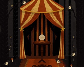 Fortune Teller’s Tent Illustration Print - Matte Art Print, A5, A6