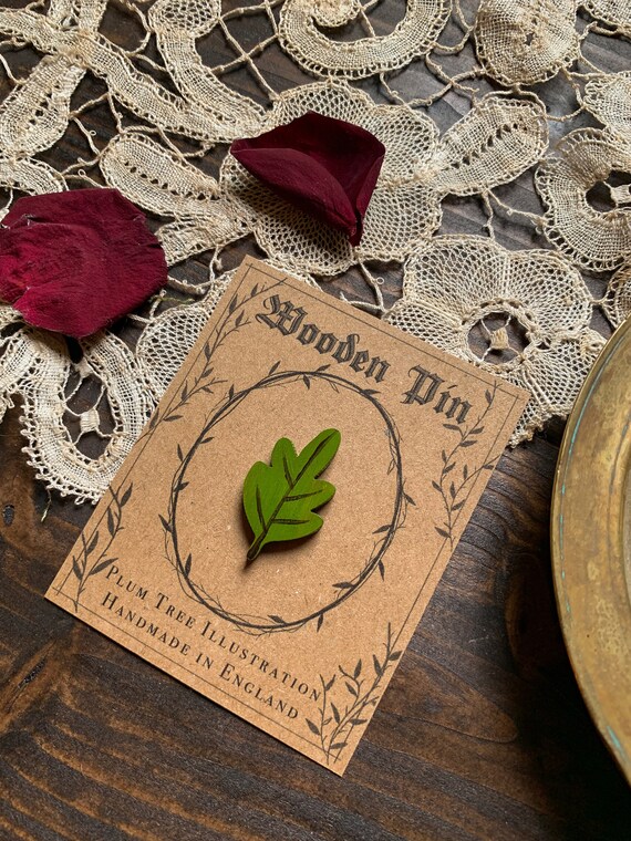 Wooden pin best sale brooch