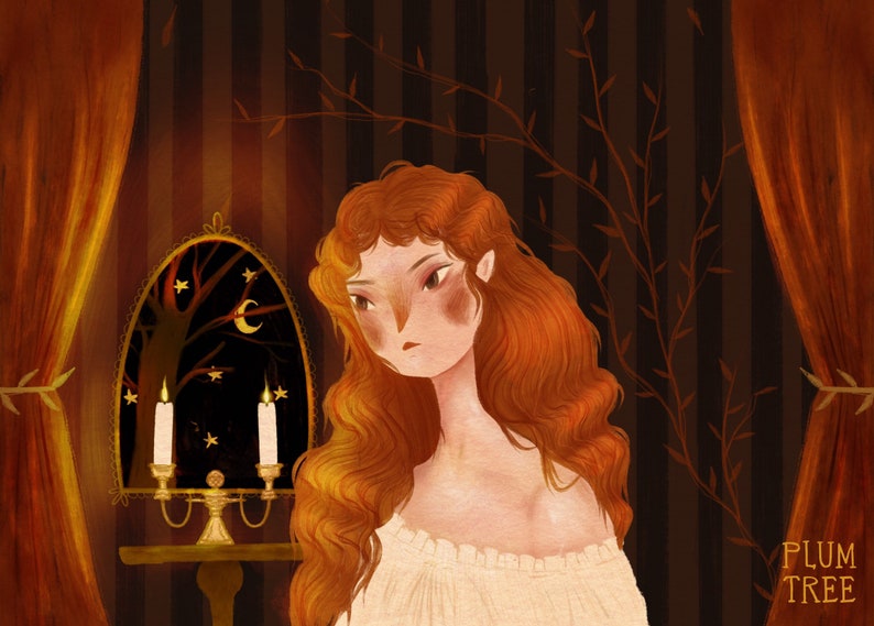 Pre Raphaelite Print - Matte art print, A5, A6 image 1