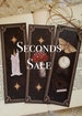 SECONDS Bookmarks Set of 3 | Illustrated bookmarks | Dark academia bookmarks | Recycled bookmarks | Cozy bookmarks 