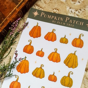 Pumpkin Patch Sticker Sheet - planner stickers, pumpkin stickers