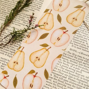 Cottage Garden Fruit Bookmark | Illustrated bookmark | Cottagecore bookmark | Dark academia bookmark | Garden bookmark | Recycled bookmark