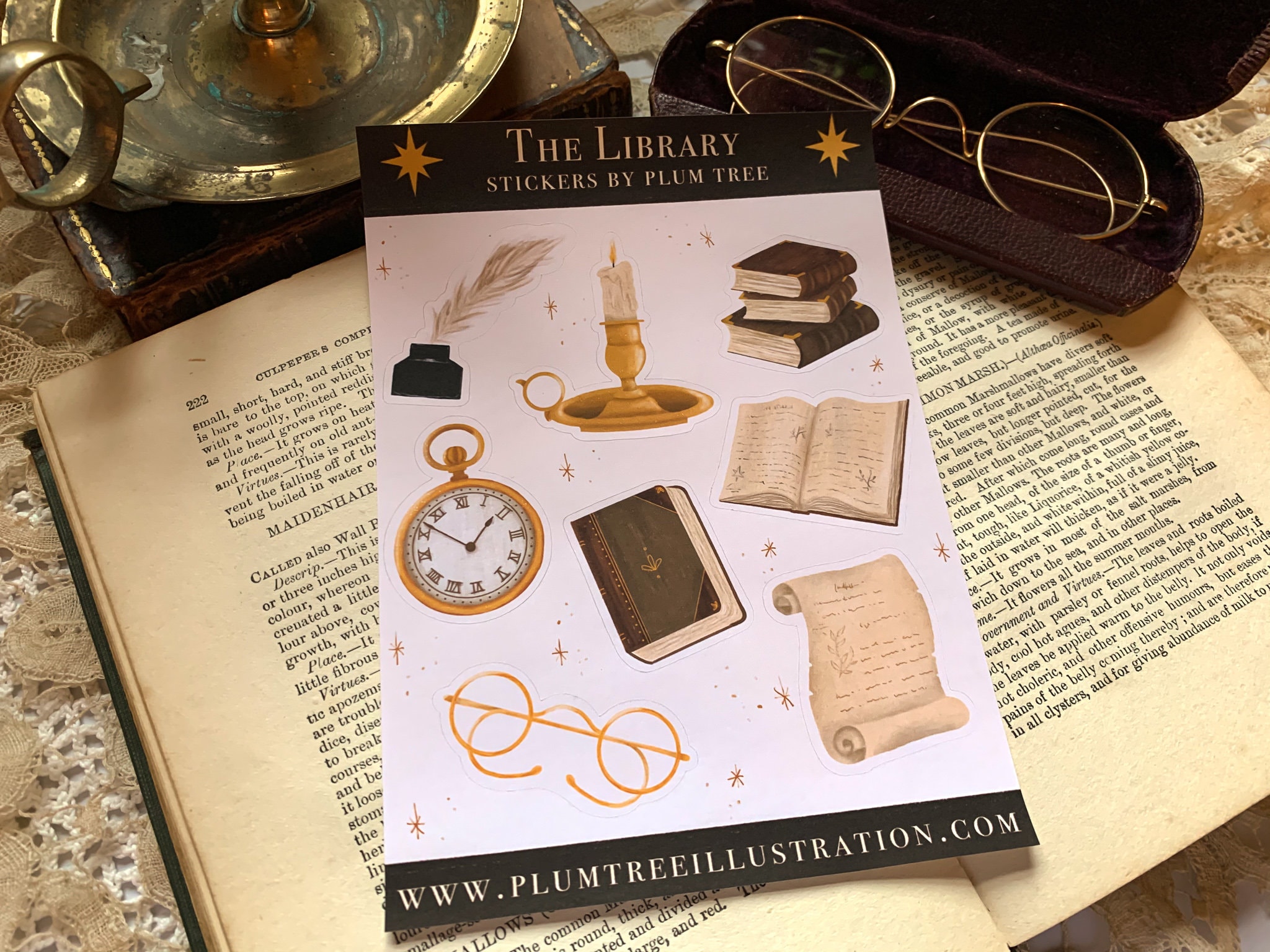 Library Theme Sticker Pack Papercraft Craft Supplies & Tools Paper, Party & Kids Stationery ...