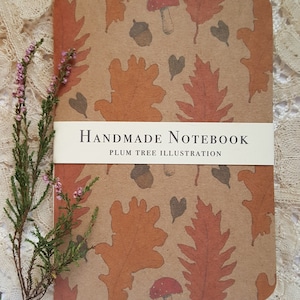 Woodland Notebook - A6 | Handmade notebook | Nature notebook | Cottagecore Notebook | Notepad