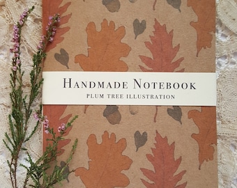 Cuaderno Woodland - A6 / Cuaderno hecho a mano / Cuaderno de naturaleza / Cuaderno Cottagecore / Bloc de notas
