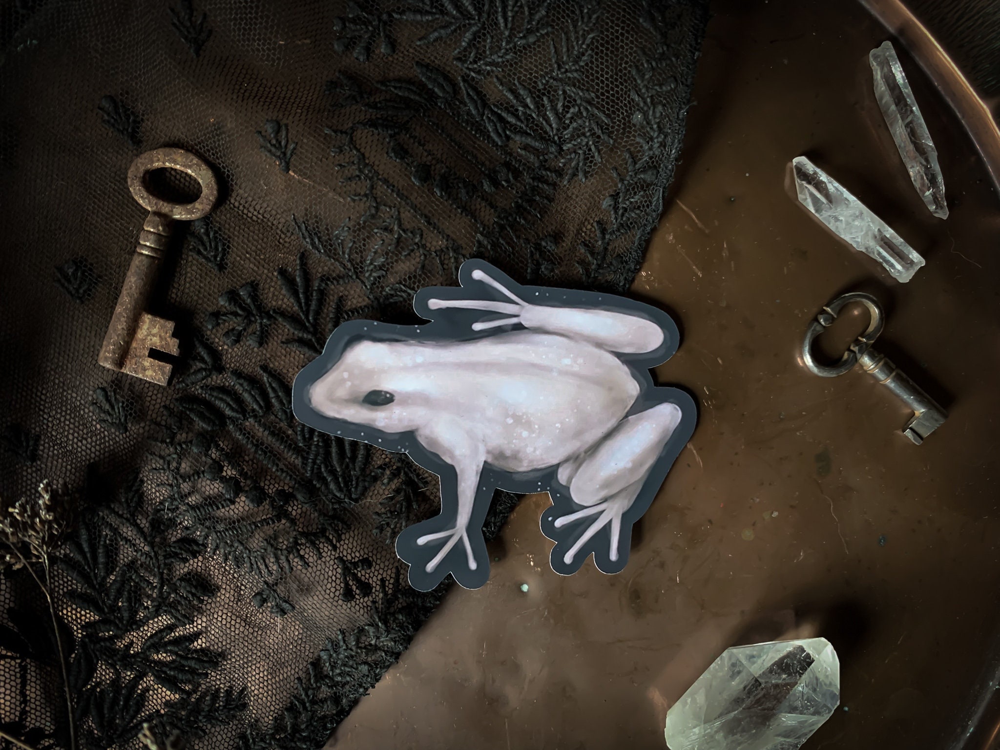 Frog Vinyl Sticker | Dark Fairytale | Gothic | Witch | Knightcore | Witchcore | Dark Academia | Witchy | Fantasy | RPG | Stationery