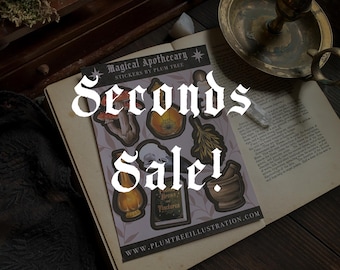 SECONDS SALE | Apothecary Sticker Sheet | Dark Academia Stickers | Bookish Sticker | Stationery | Witch Sticker | Witchy | Fantasy