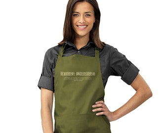 Womens/Mens Unisex &#39;Chief Weeder&#39; Fun Printed Workwear Apron for Garden Lovers