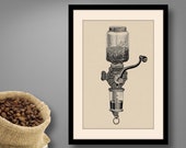 Wall Art Print - quot Coffee Grinder quot - Vintage Kitchenware Illustration - 8 x 10 and 5 x 7 - Printable DIY Instant Download Wall Decor (P032)