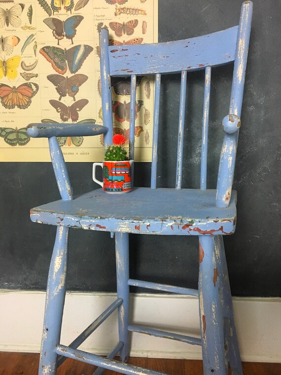 vintage wooden high chair