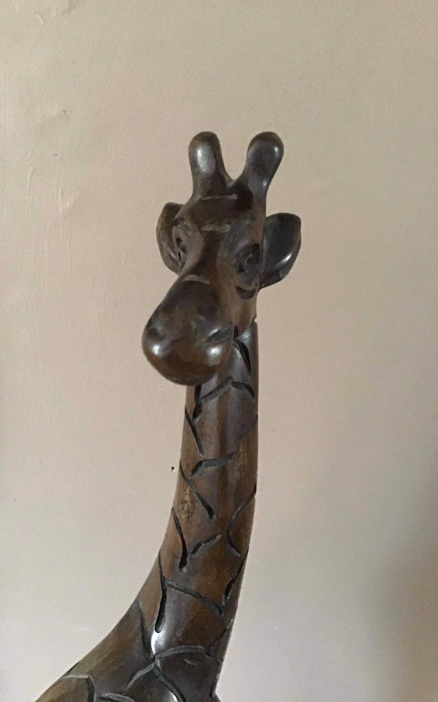 Tall Carved Wooden Ethnic Giraffe Etsy