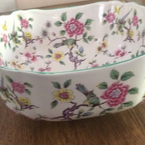Old Foley Chinese Rose Serving Bowl by James Kent
