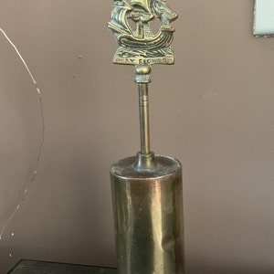 Vintage Brass Hearth Brush ‘ The Mayflower’