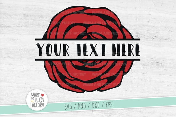 Download Rose Svg Split Monogram Rose Svg Cut File For Cricut Etsy