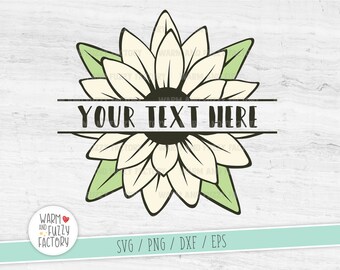 Split monogram flower SVG, Split Flower svg, Lotus svg, Lily flower svg cut file for Cricut Silhouette, Floral svg, Girl monogram flower svg