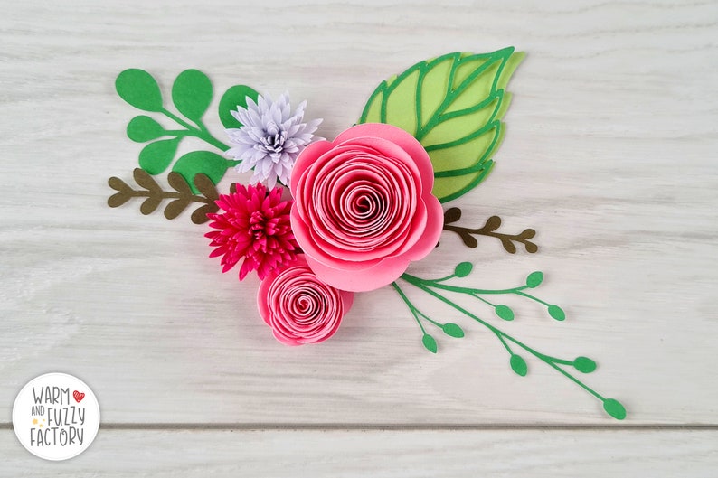 Leaves SVG, Paper Flower Leaves SVG, Leaf SVG, Leaves for Rolled Flowers svg, Leaves svg bundle, Paper leaves svg for Cricut and Silhouette image 3