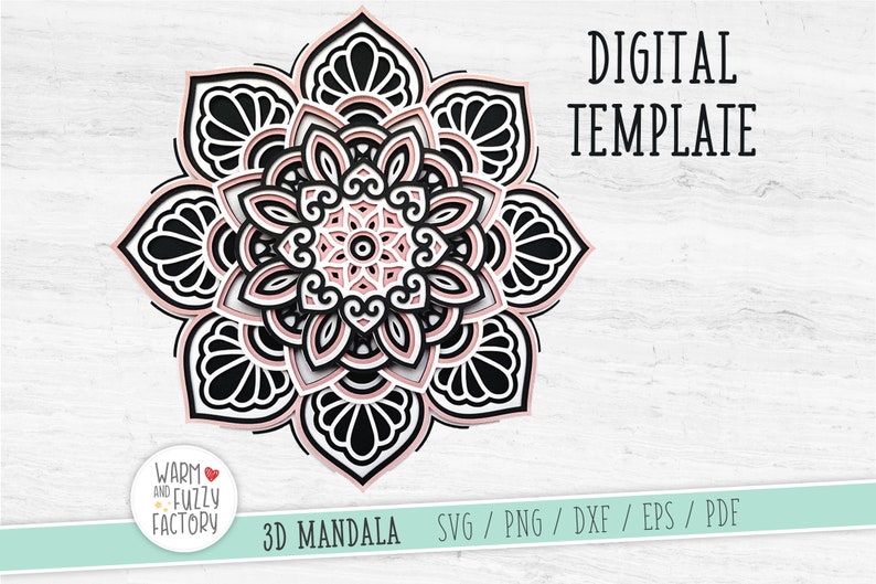 Download 3D Mandala SVG 3D Layered Mandala SVG cut file for Cricut | Etsy