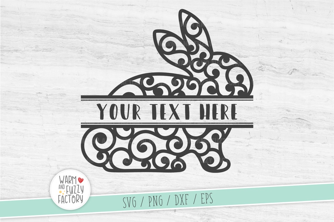 Bunny Svg Split Monogram Bunny Svg Monogram Bunny Svg Split | Etsy