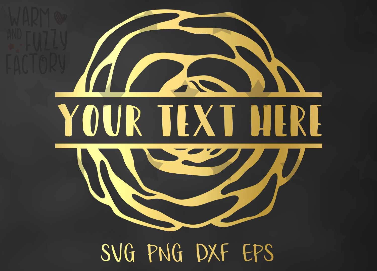 Rose Svg, Split Monogram Rose Svg Cut File for Cricut Silhouette ...