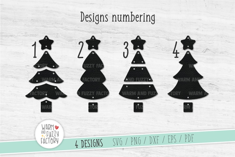 Christmas tree earrings svg, Earring svg, Leather earring svg bundle, Earring template, Christmas earring svg cut files Cricut Silhouette image 3
