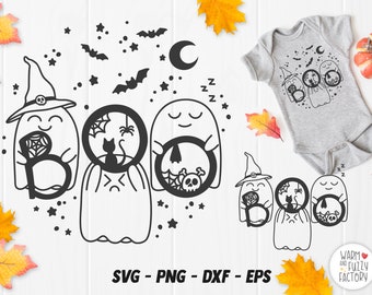 Boo SVG, Cute ghosts SVG, Ghosts SVG, Halloween svg, Boo Crew svg, Cute Halloween svg cut file for Cricut SIlhouette