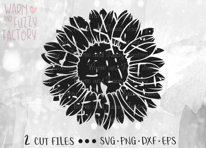 Sunflower Svg Grunge Sunflower Svg Distressed Sunflower Cut - Etsy