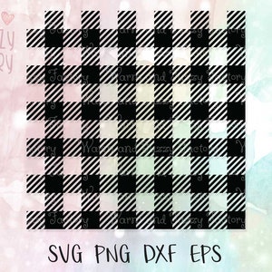May include: Black and white buffalo plaid pattern.  SVG PNG DXF EPS.