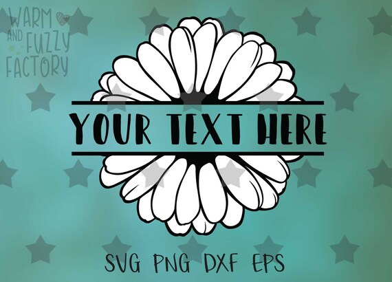 Download Daisy svg Split monogram daisy cut files for Cricut | Etsy