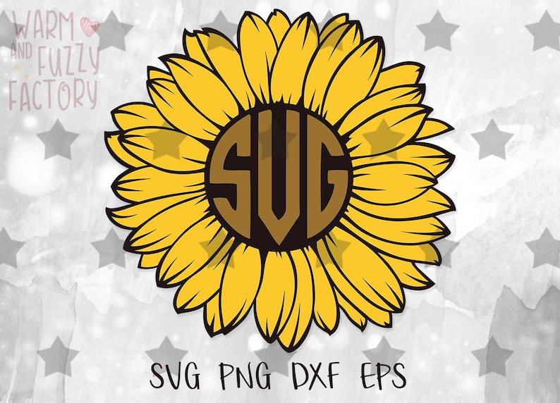 Download Sunflower svg Sunflower monogram svg Flower svg Sunflower ...