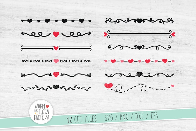 Download Heart border svg bundle cut files for Cricut Silhouette ...
