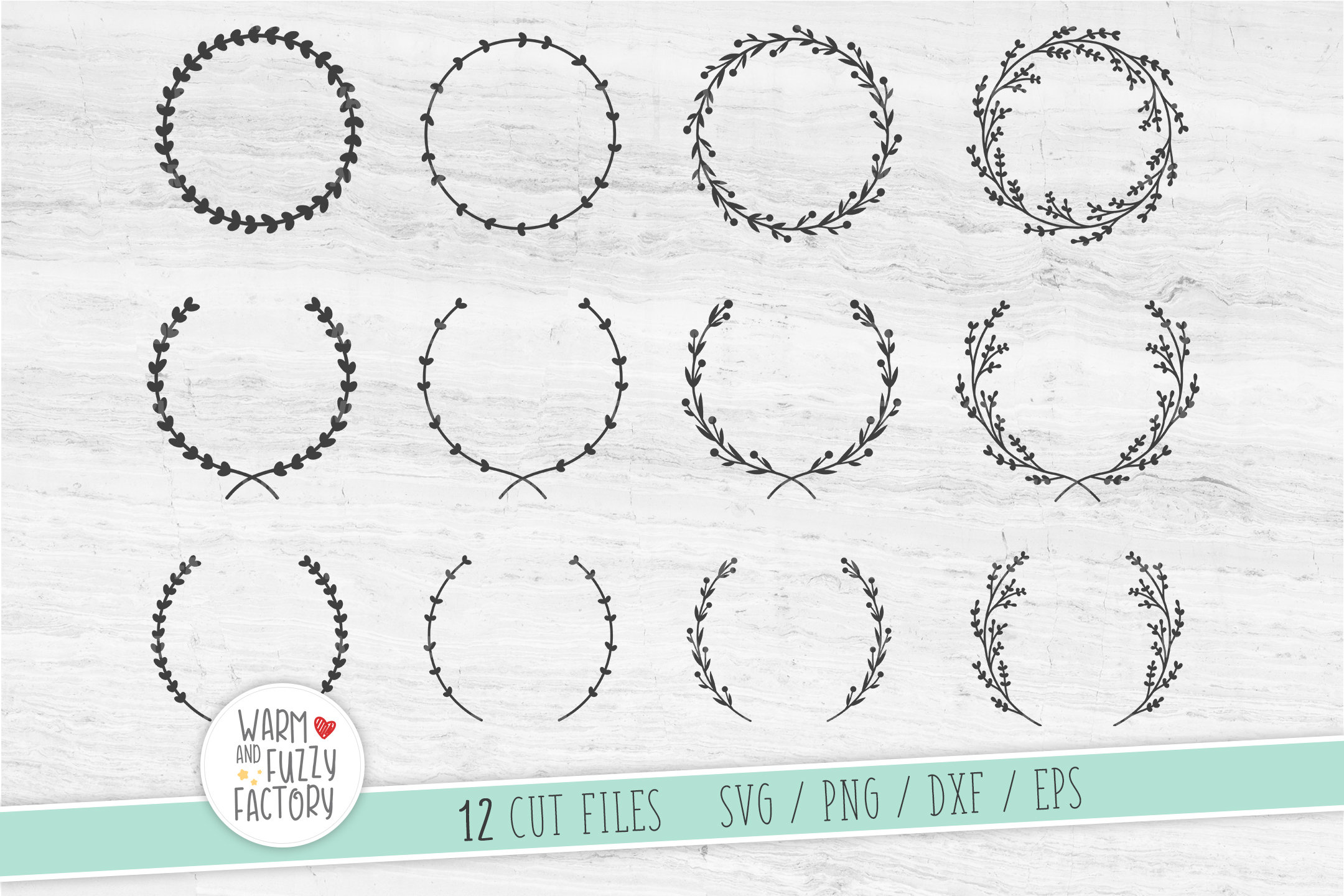 Wreath Svg, Laurel Wreath Svg, Floral Wreath Svg, Laurel Wreath Svg ...