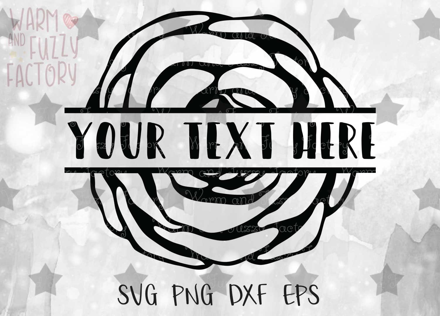 Rose Svg, Split Monogram Rose Svg Cut File for Cricut Silhouette ...