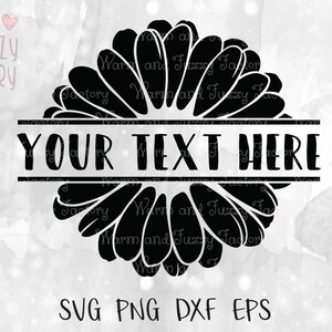 Daisy svg, Delade monogram daisy klippfiler för Cricut Silhouette, Gerber daisy svg, Blomma svg, Blommig svg, Flicka monogram blomma svg bild 3