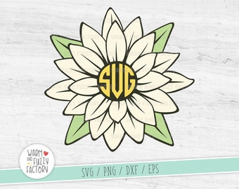 Lily svg, Lotus svg, Flower svg, Lotus flower svg, Lily flower svg cut file for Cricut Silhouette, Floral svg, Girl monogram flower svg