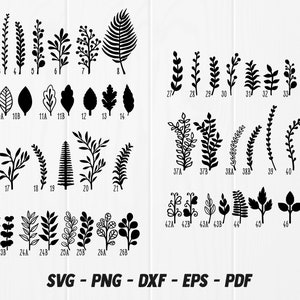 Leaves SVG, Paper Flower Leaves SVG, Leaf SVG, Leaves for Rolled Flowers svg, Leaves svg bundle, Paper leaves svg for Cricut and Silhouette image 5
