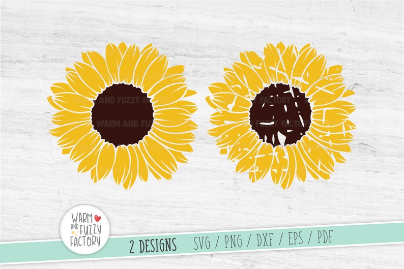 Sunflower svg Grunge sunflower svg Distressed Sunflower cut | Etsy