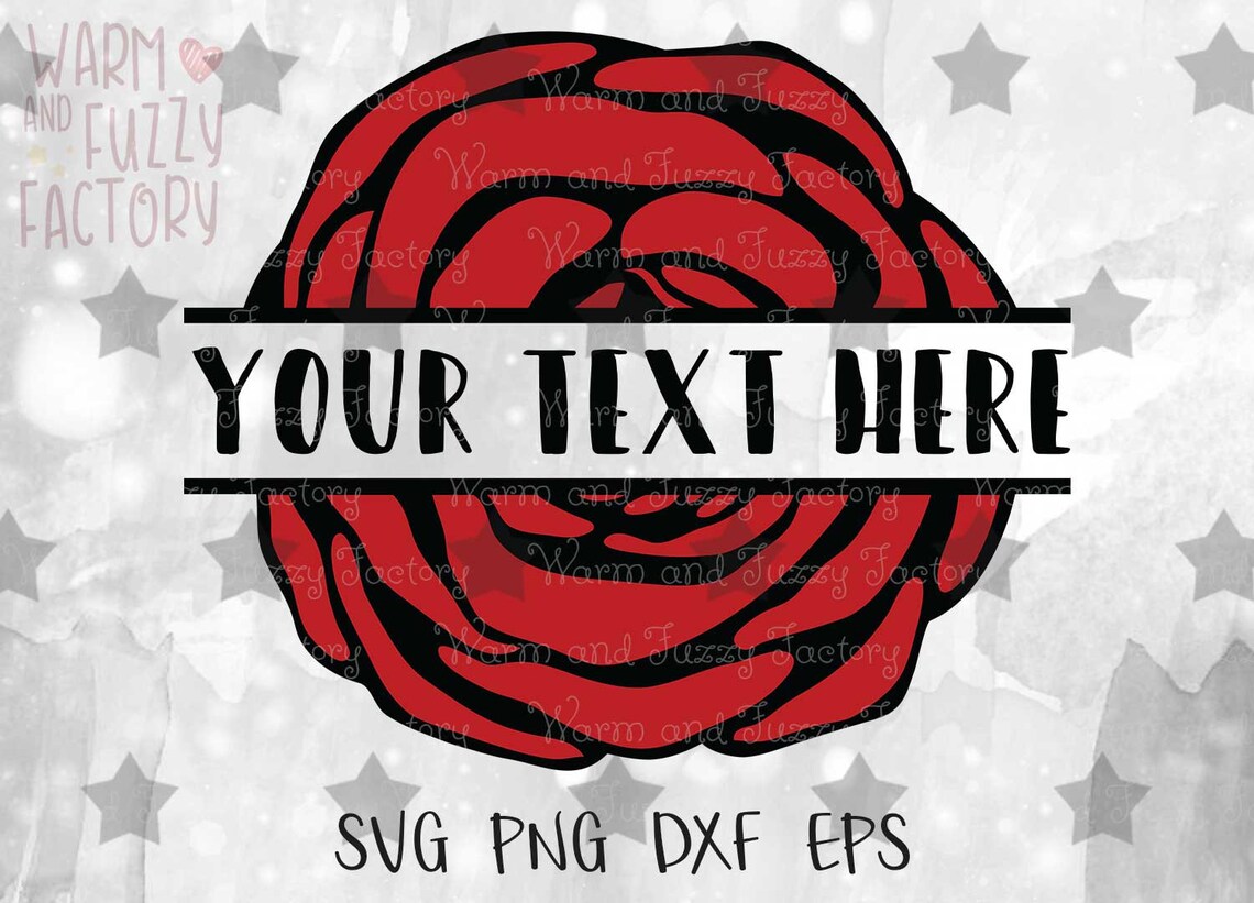 Rose Svg, Split Monogram Rose Svg Cut File for Cricut Silhouette ...