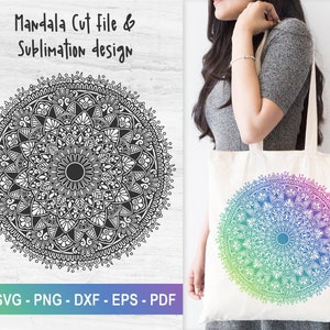 Mandala SVG, Mandala SVG disegnato a mano, Zentangle SVG, file di taglio intricato Mandala SVG per Cricut Silhouette