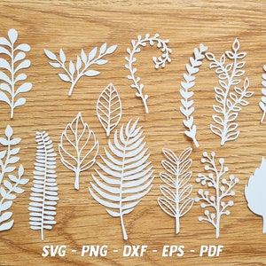 Leaves SVG, Paper Flower Leaves SVG, Leaf SVG, Leaves for Rolled Flowers svg, Leaves svg bundle, Paper leaves svg for Cricut and Silhouette image 2