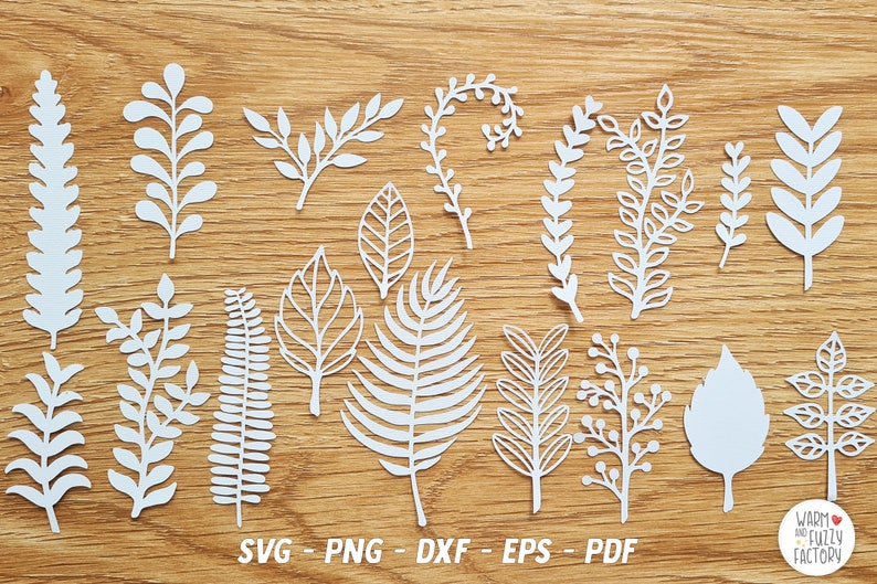 Leaves SVG, Paper Flower Leaves SVG, Leaf SVG, Leaves for Rolled Flowers svg, Leaves svg bundle, Paper leaves svg for Cricut and Silhouette image 2