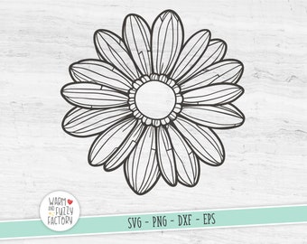Daisy SVG, Intricate Daisy SVG, Daisy flower SVG, Flower svg, Daisy cut file for Cricut Silhouette, Daisy svg for laser, Daisy svg file