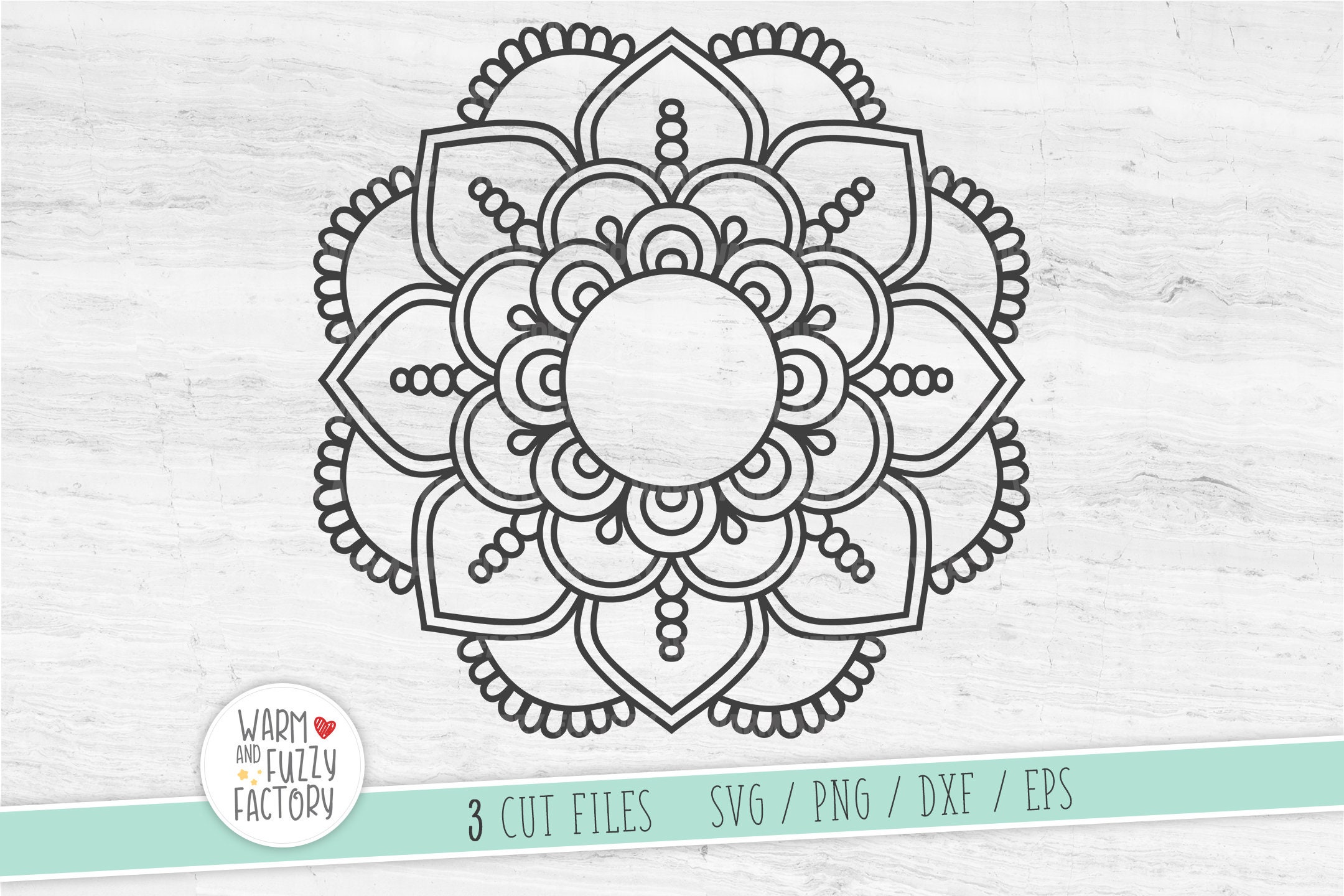 Download Mandala Svg Cut File For Cricut Silhouette Mandala Monogram Etsy