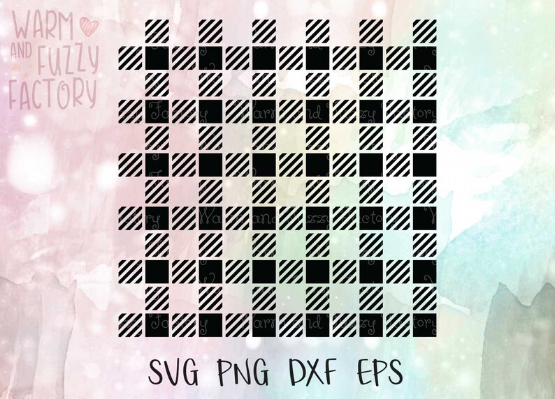 Buffalo plaid svg seamless pattern cut files for Cricut Silhouette, Buffalo plaid bundle SVG, Buffalo plaid stencil template cut file DXF image 3