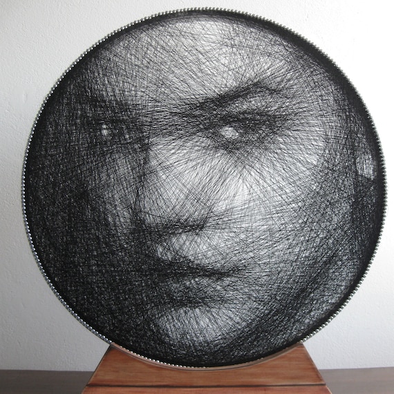 String Art Portrait Custom Portrait Wall Art Girl 03 Etsy