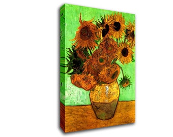 Items Similar To Still Life Vase With Twelve Sunflowers By Van