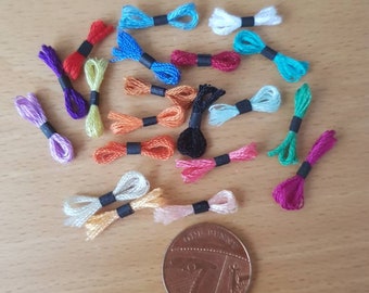 Dolls House Embroidery Threads Pack of 6 1/12th Scale