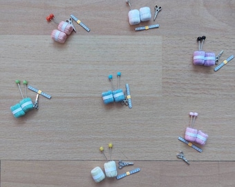 1/12th Scale Dolls House Miniature Knitting Set