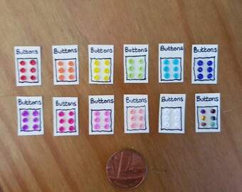 Dolls House Miniature Pack Of Bead Buttons 1/12th Scale