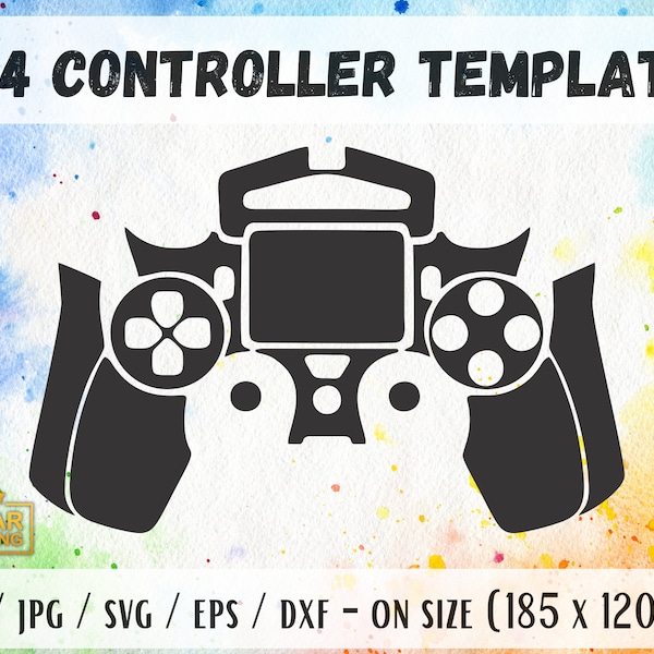 PS4 Controller skin template - cutting template svg, eps, jpg, dxf, png Vector Cut File