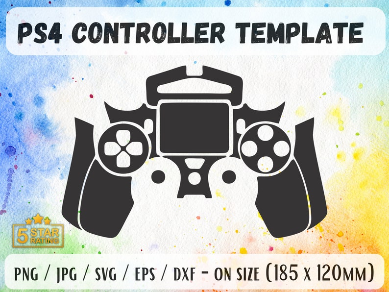 PS4 Controller Skin Template Cutting Template Svg, Eps, Jpg, Dxf, Png